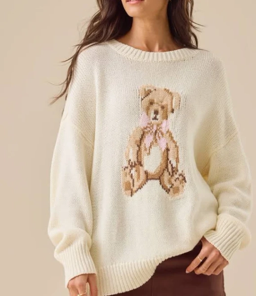 Altar'd State Malina Teddy Bear Sweater