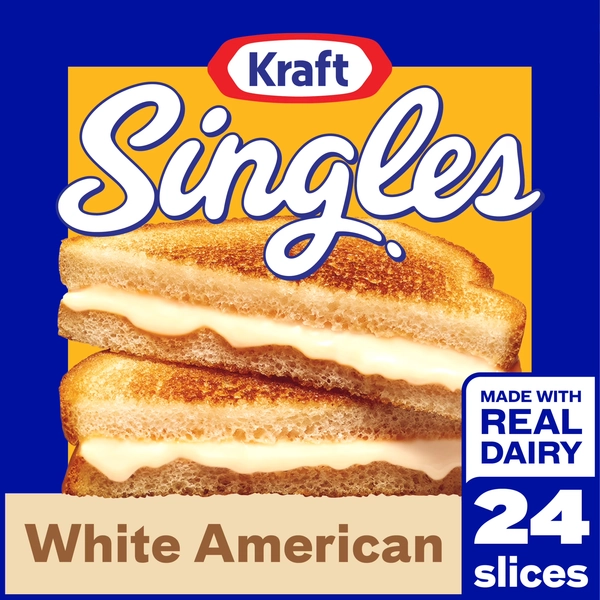 Kraft Singles White American Slices, 24 Count Pack - Walmart.com