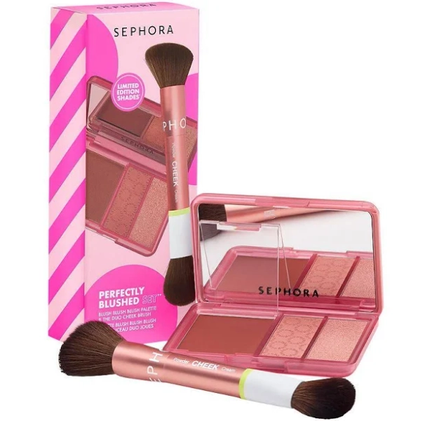 Sephora Collection Perfectly Blushed Makeup Blush and Brush Set