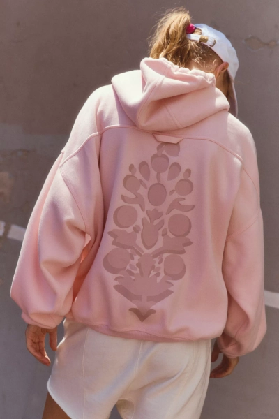 FP Movement Women's Final Call Logo Hoodie, Small, Rose Water