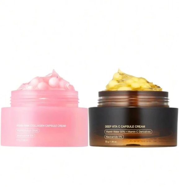 Mix & Match Boba Cream Set | Viral Capsule Creams For Uneven Skin Tone, Glow Hydration, Korean Skincare, K-Beauty,