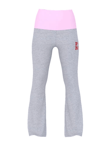 All-Day Cotton Foldover Flare Leggings