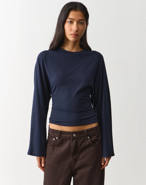 Cinched Long Sleeve Top