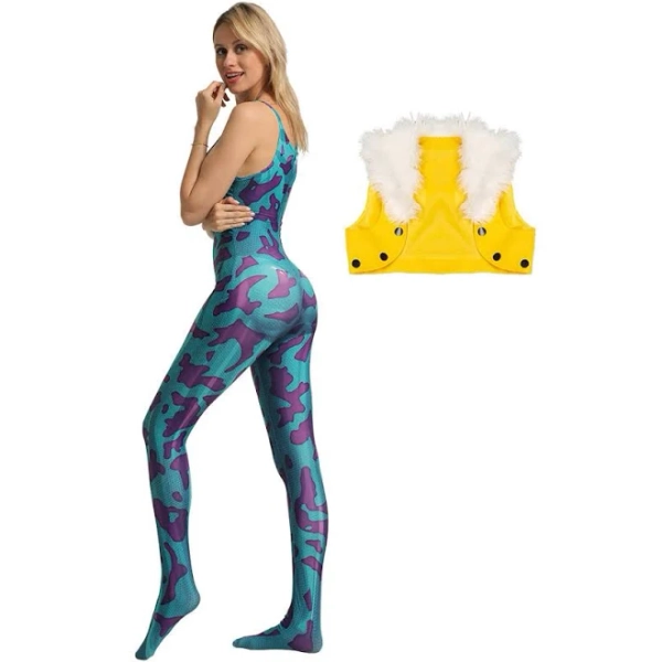 Women Mina Costume Mina Jumpsuit with Vest Halloween Carnival Suit Mina / XL