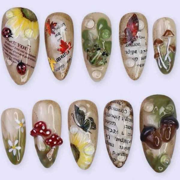 Rustica Handmade Press On Nails