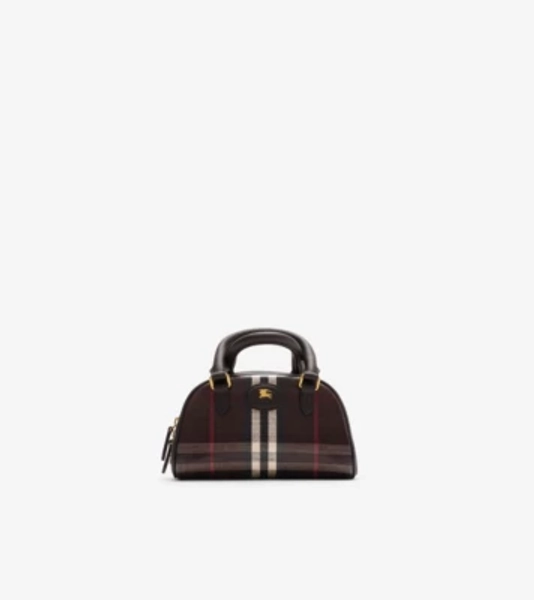 Mini Highlands Bowling Bag​ in Mahogany red - Women | Burberry® Official