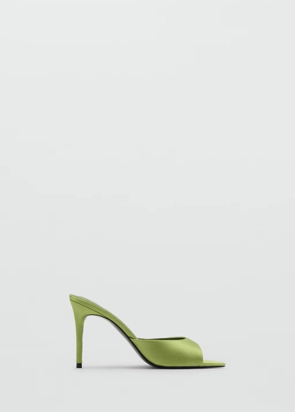 Sandales talon effet satiné - Femme | MANGO France métropolitaine