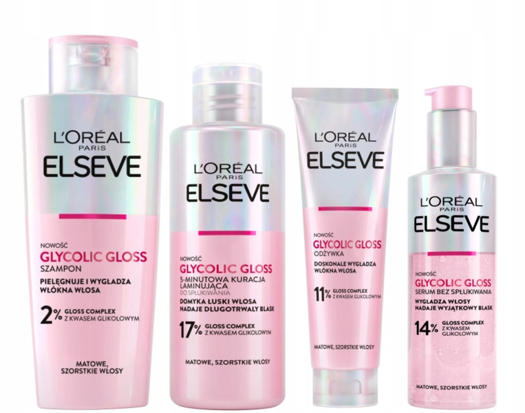 Zestaw do pielęgnacji włosów L'Oréal Paris Glycolic Gloss 4 ...