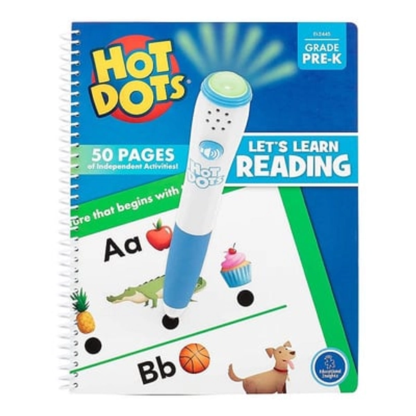 Educational Insights Hot Dots Let's Learn Pre-K Reading Interactive Book, Multi