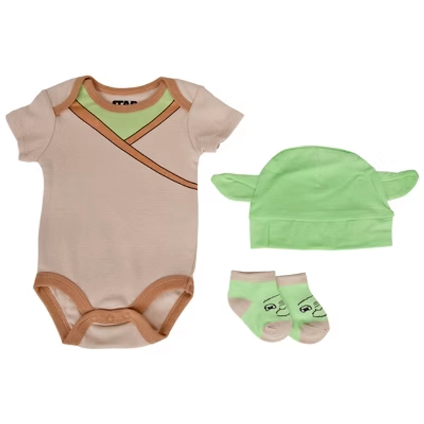 Kids Star Wars The Child Grogu Costume 3-Piece Bodysuit Set - 6-9 Months