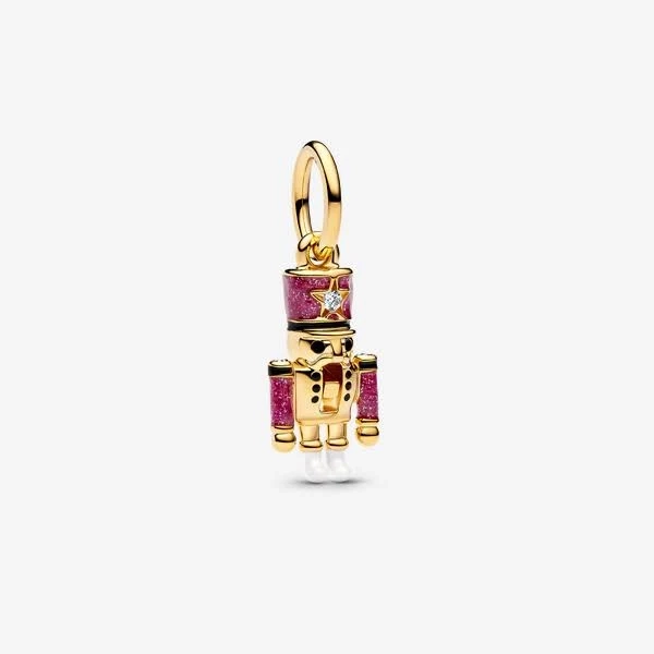 Pandora Moveable Nutcracker Dangle Charm in 14k Gold-Plated