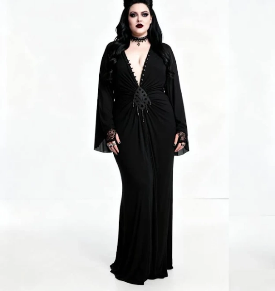 Gothic Death's Scythe' Evening Dress