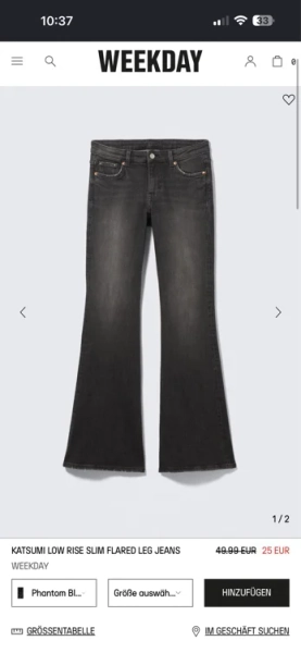 WEEKDAY KATSUMI LOW RISE SLIM FLARED LEG JEANS