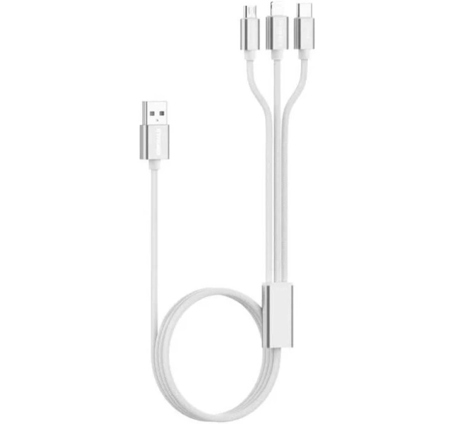 Emerald 6ft 3-in-1 USB-A to Lightning Cable
