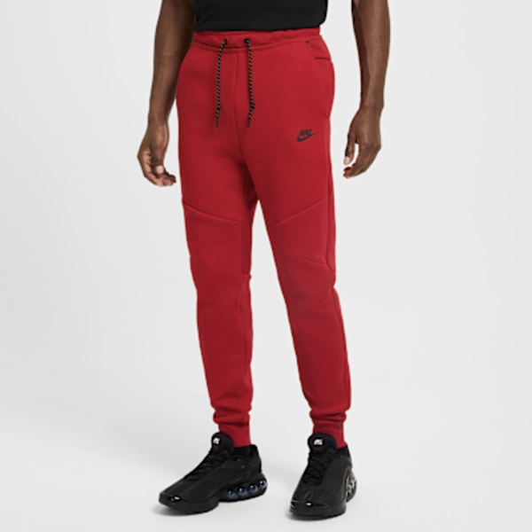 Nike Tech Men's Fleece Joggers - Gym Red/Black - Size 2XL Tall