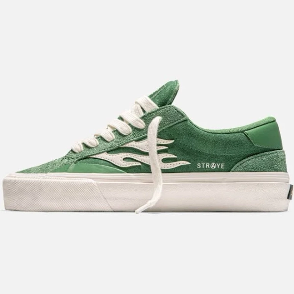 STRAYE Logan Forest Flame Hairy Suede Low-top Skate Shoe
