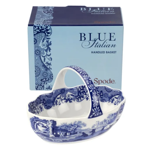Blue Italian Handled Basket