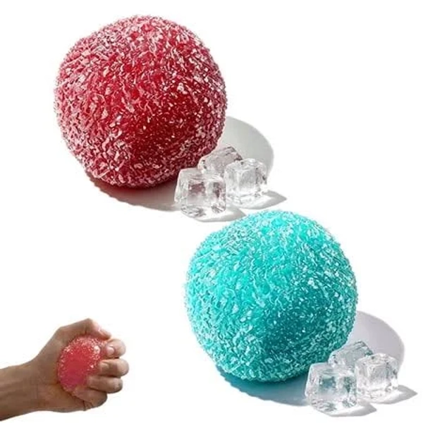 2pcs Crunchy Squishy Stress Ball, Waxberry Moldable Crunchy Stress Balls, Brown
