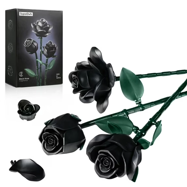 Rose Flower Bouquet Building Set, Botanical Collection Artificial Flowers Compatible with Lego Gift for Adult Home Decor(152pcs)