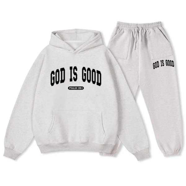 God Is Good Christian Premium Fleece Hoodie Set