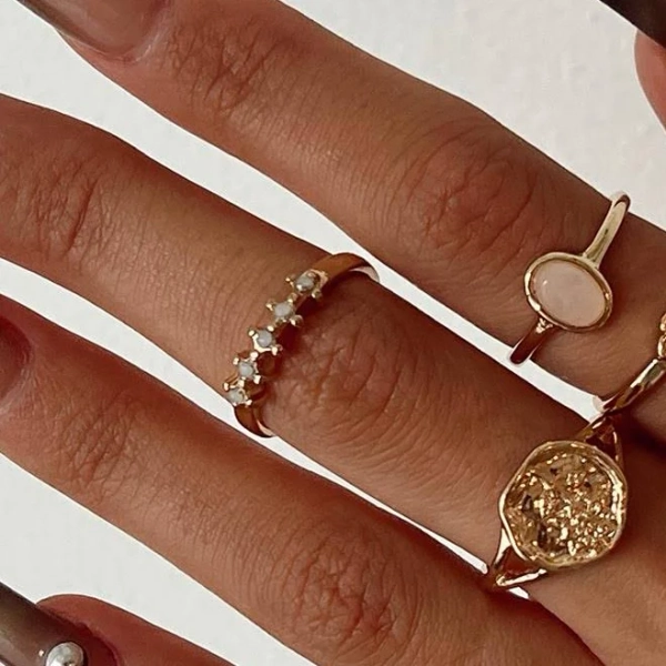 Princess Polly Sonia Lower Impact Gold Ring Pack