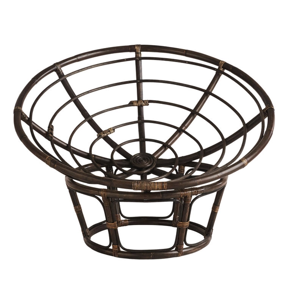 Espresso Rattan Papasan Chair Frame