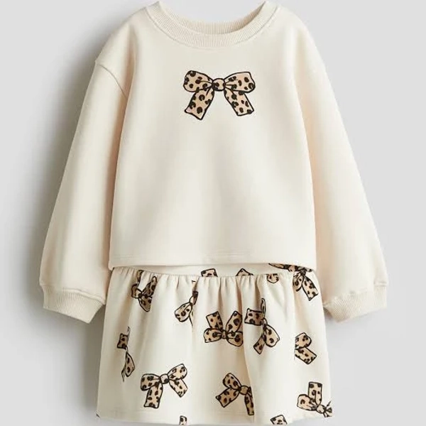 H&M Girls 2-Piece Sweatshirt and Skirt Set