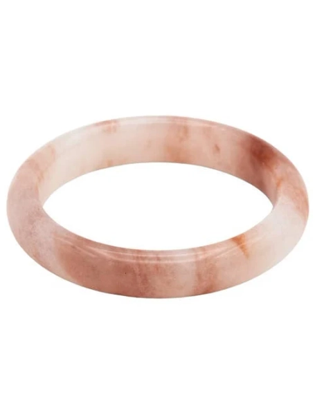 Peach Blossom Jade Stone Bangle