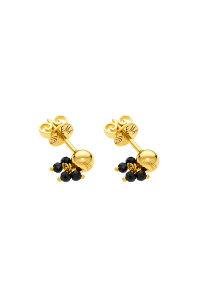 Tetra Gem Earrings, yellow gold