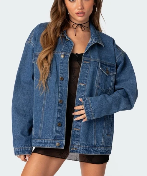 Edikted Women's Dalia Oversized Denim Jacket