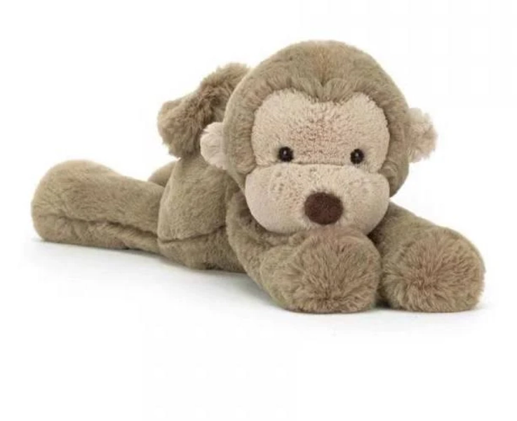 Jellycat Smudge Monkey Small With Label Dust Bag Plush Gift