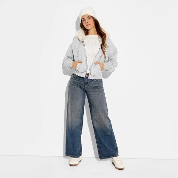 Women's Low-Rise Baggy Jeans - Wild Fable™