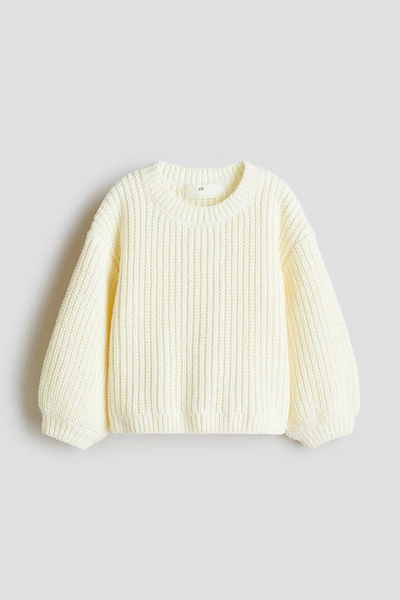 Chenille-Knit Sweater - Cream