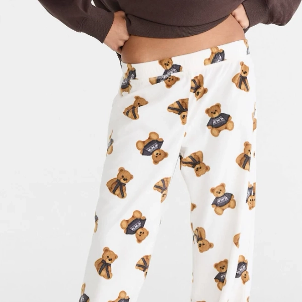 Aeropostale Women's Teddy Bear Polyfleece Sleep Pants