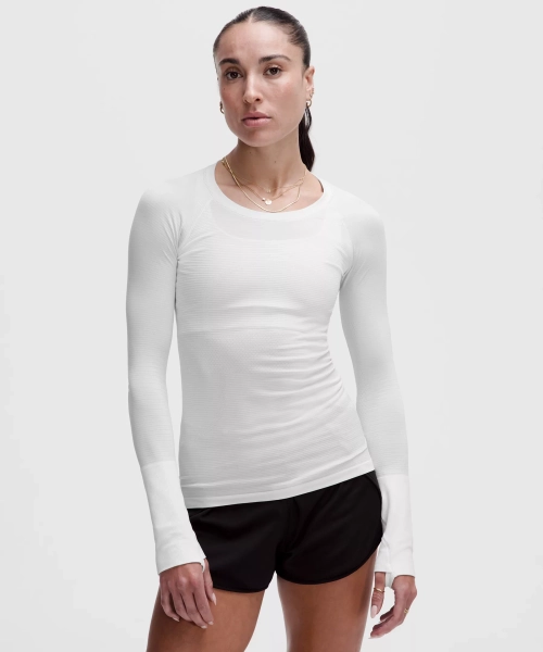 Swiftly Tech Long-Sleeve Shirt 2.0 *Hip Length - White/White - 14