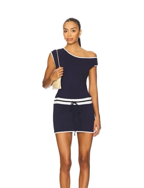 SNDYS x REVOLVE Windsor Mini Dress in Navy - size M