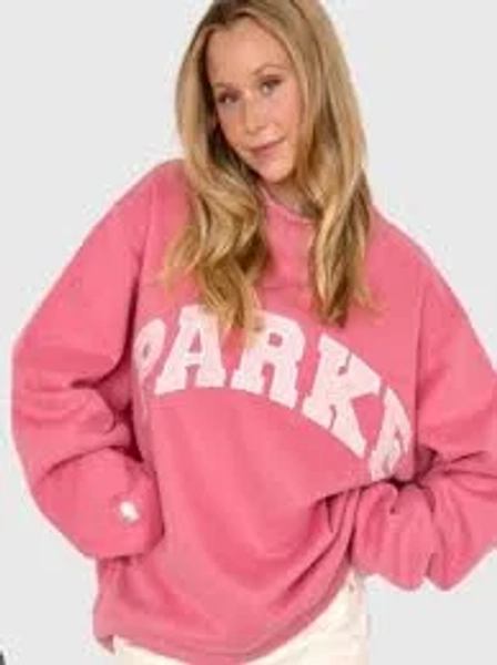 PARKE Pink Aid Mockneck Sweatshirt Athletic Sweatshirts