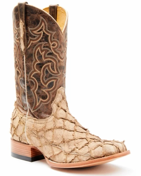 Cody James Men's Exotic Pirarucu Western Boots - Broad Square Toe | Boot Barn