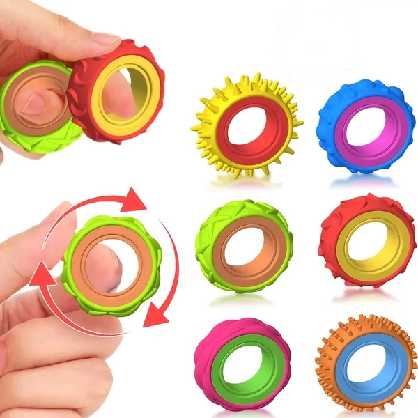 Children's sensory ring, gyroscopic Relax toy, rotating sensory ring, finger spinning toy set