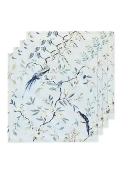 Set of 2 Blue Pheasant Napkins