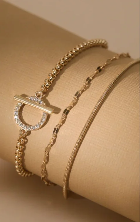 Lily Toggle Chain Bracelet Set