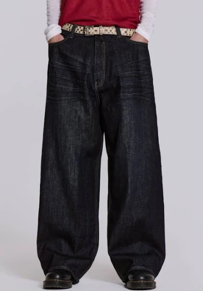 Jaded London Shop Creased Indigo XL Colossus Jeans
