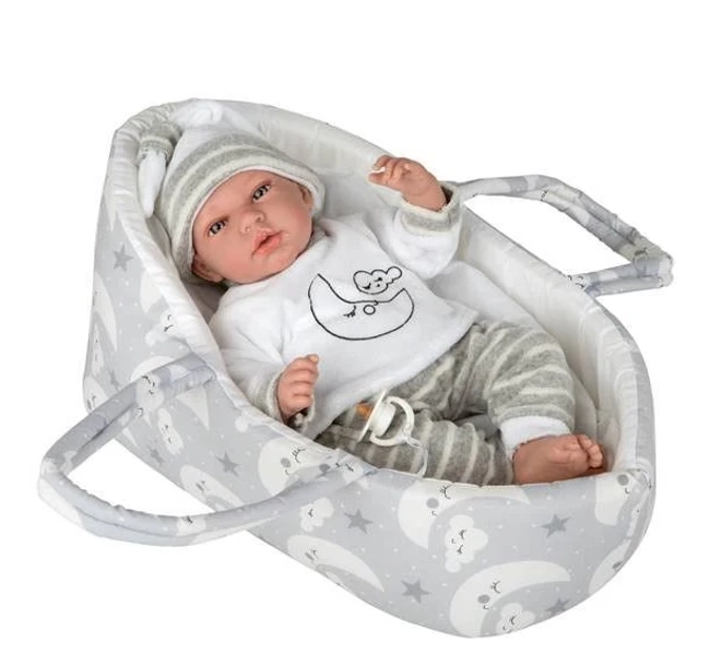 Ann Lauren Dolls Baby Doll with Bassinet