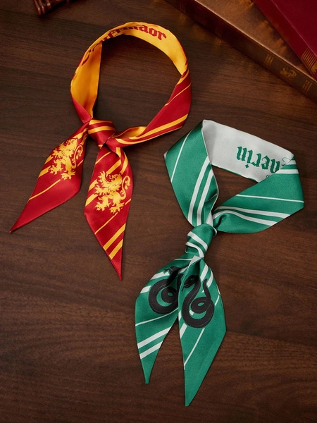 HARRY POTTER X SHEIN 4-Piece Set Smooth Silky Satin Headbands/Scarves, Suitable For Hair Styling, Gift, Outdoor Travel,Back To School