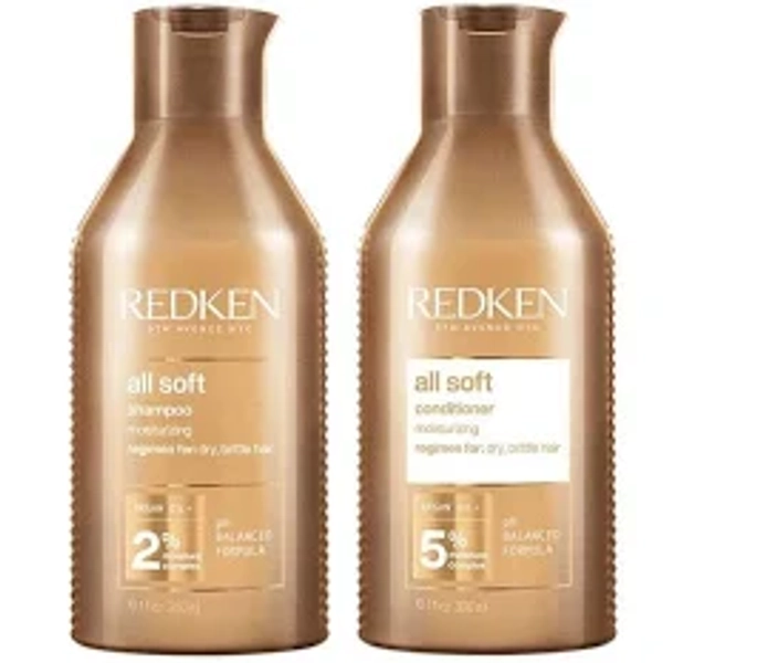 Redken All Soft Shampoo + Conditioner for Dry, Brittle Hair -