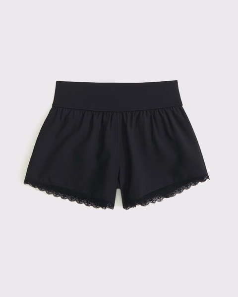 ypb lace-trim active shorts