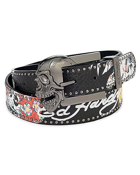 Ed Hardy Skull Stud Buckle Belt