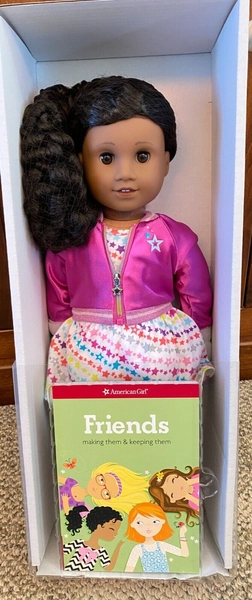 American Girl 18" Truly Me #67 Doll Deep Skin Brown Hair Brown Eyes Box Damage