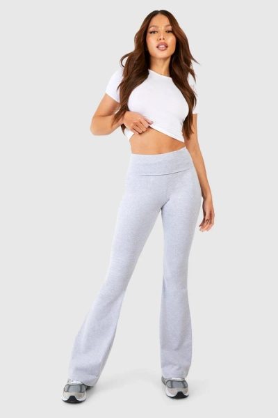 Tall  Cotton Jersey Folded Waistband Yoga Flares