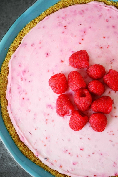 No Bake Raspberry Cheesecake